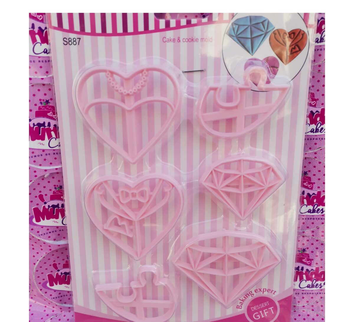 Set cortadores corazones y diamantes