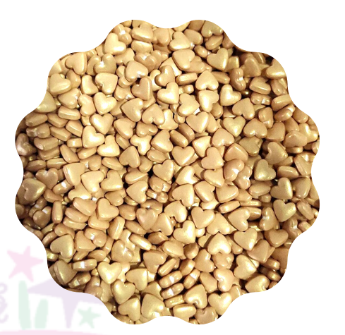 Sprinkles corazones Dorados 50grs