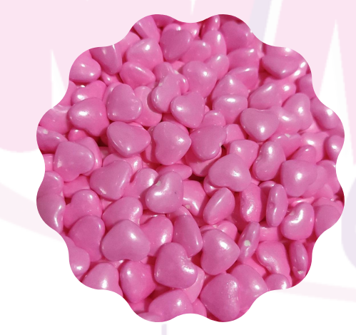 Sprinkles corazón rosado 50grs