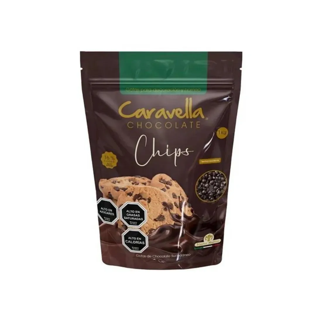 Cobertura Caravella chips de chocolate