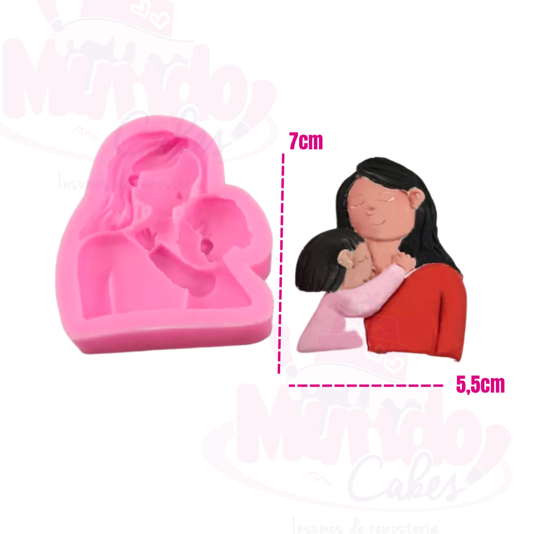 Molde silicona mamá e hija