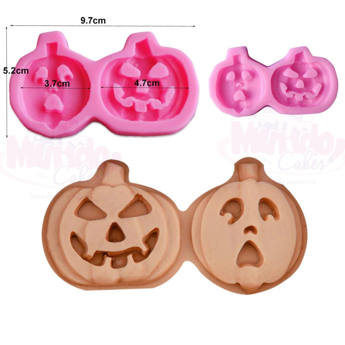 Molde silicona 2 calabazas – Mundo Cakes Molde silicona 2 calabazas – Mundo Cakes