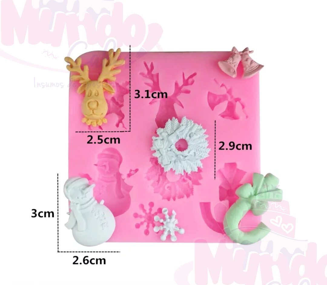 Molde Navidad Fondant Mod2