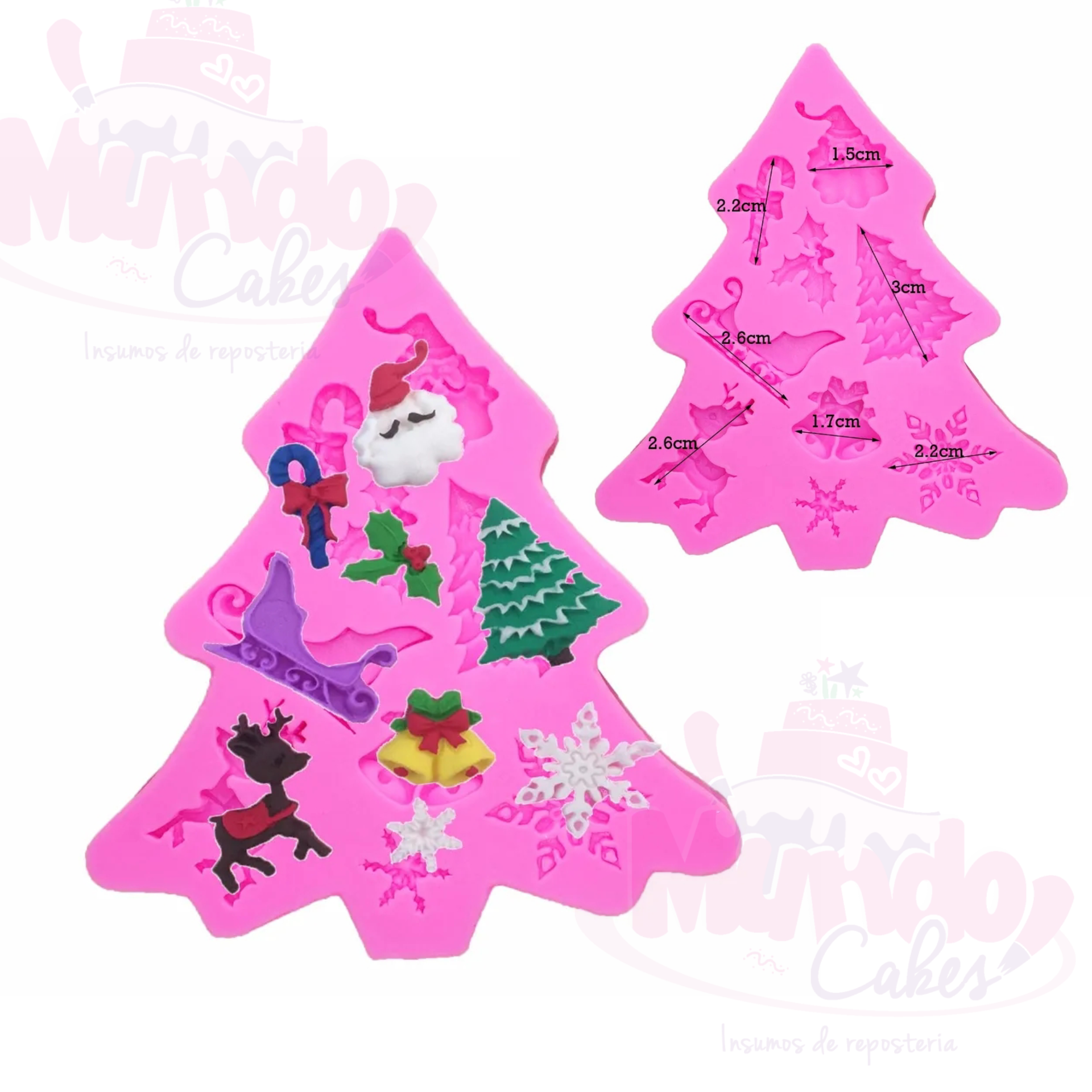 Molde Navidad Fondant Mod3