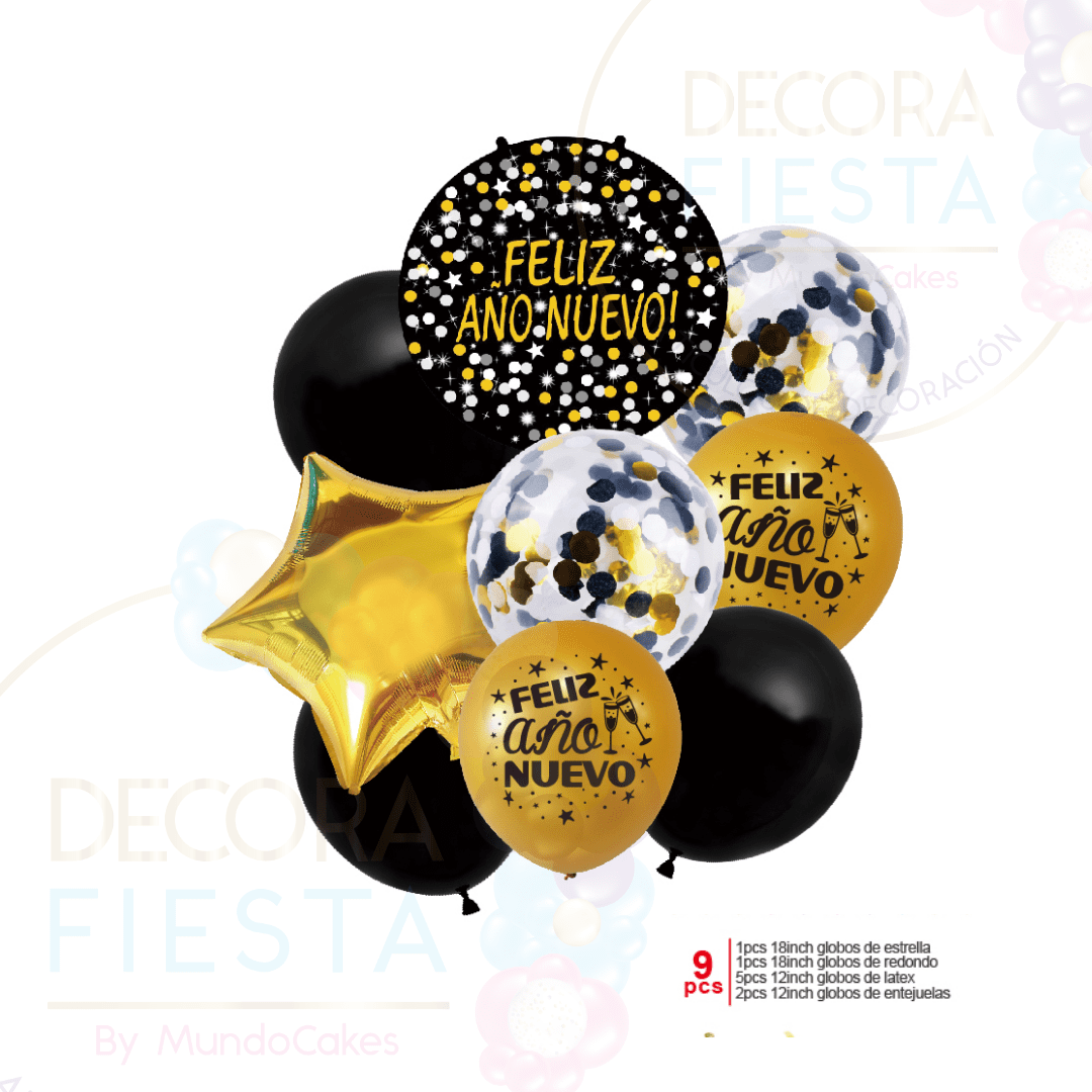 Set globos año nuevo Mod.2