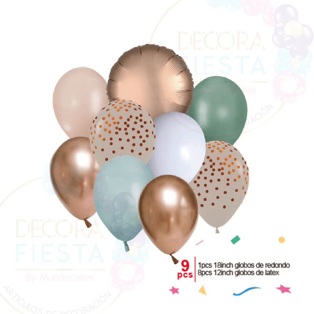 Set globos 9pcs mod2
