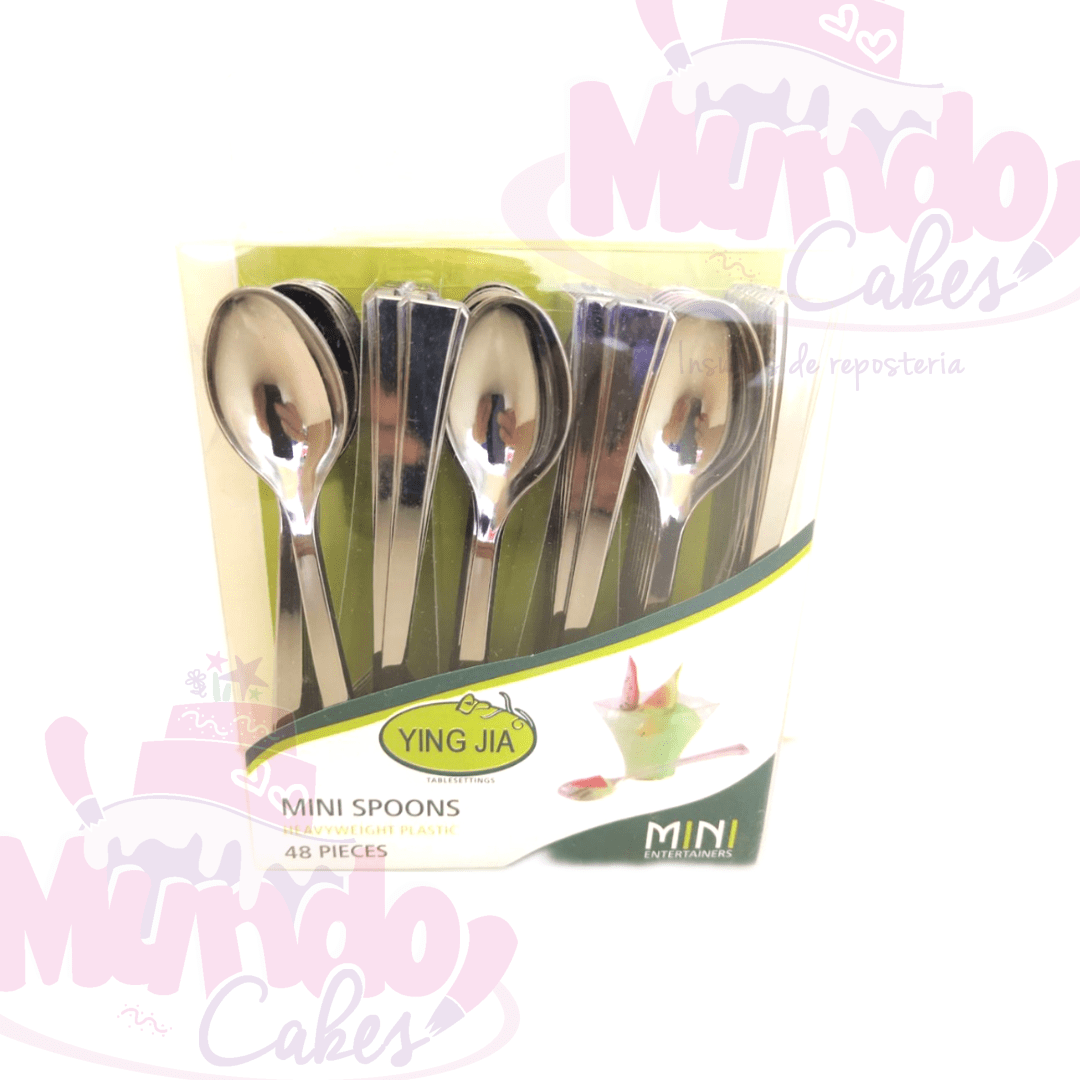 48 cucharas efecto metal