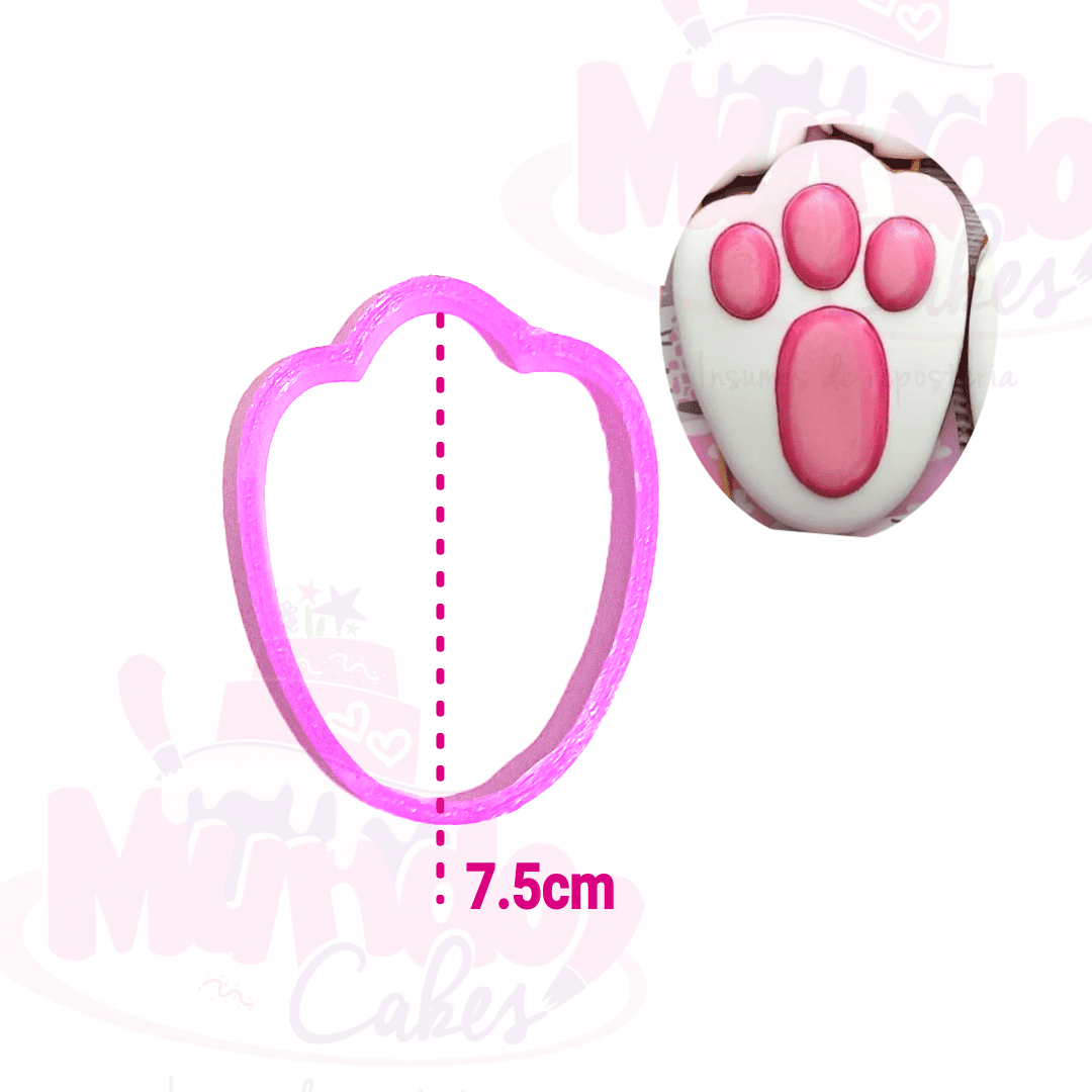 Cortador patita de conejo 7,5cm