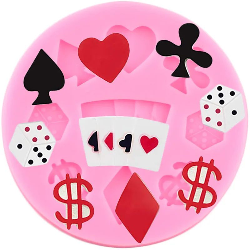 Molde para fondant naipes