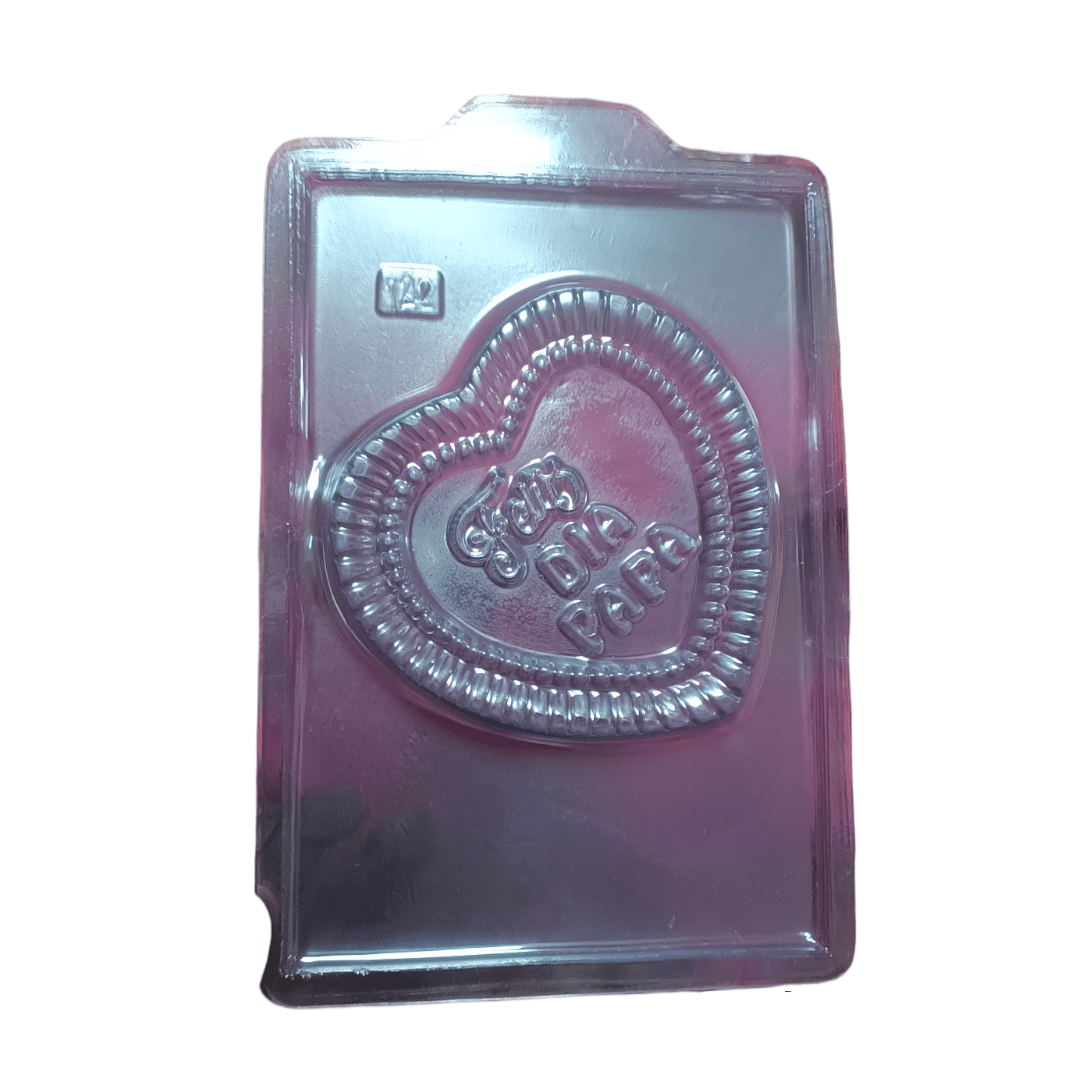 Molde plástico Feliz Día Papá corazón