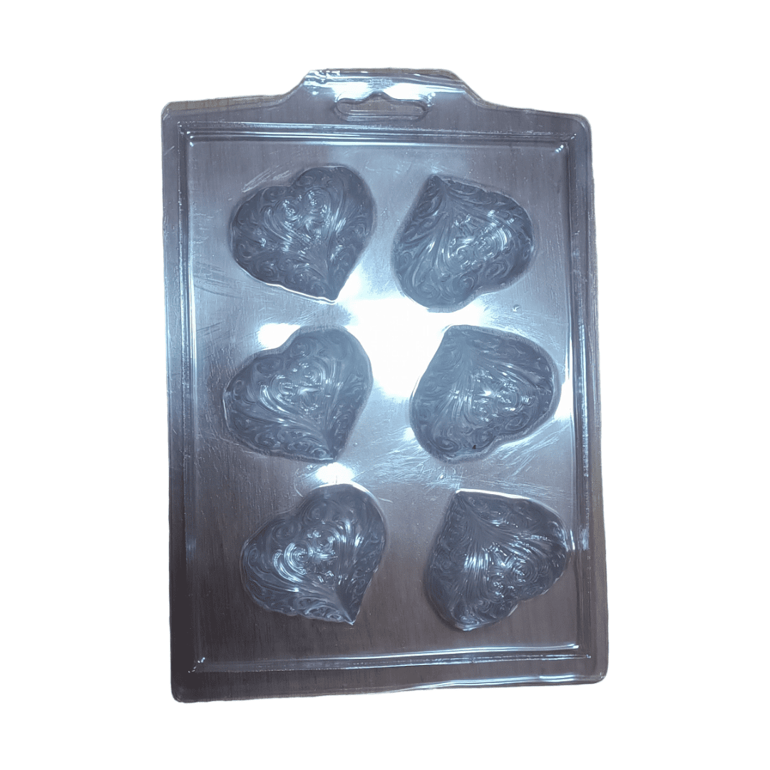 Molde plástico corazones