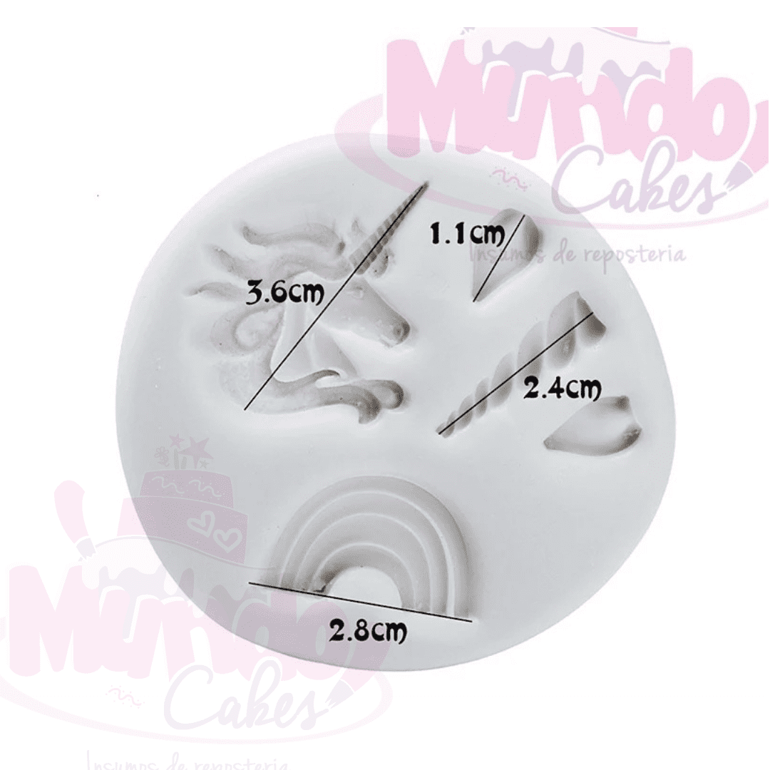 Molde mix unicornio