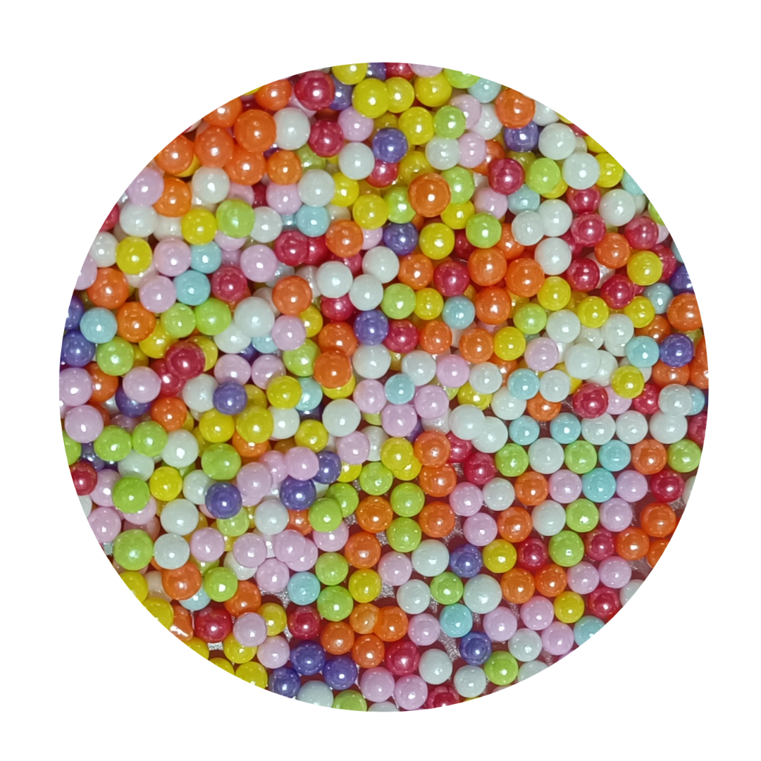 Perlas 4mm mix colores 100grs