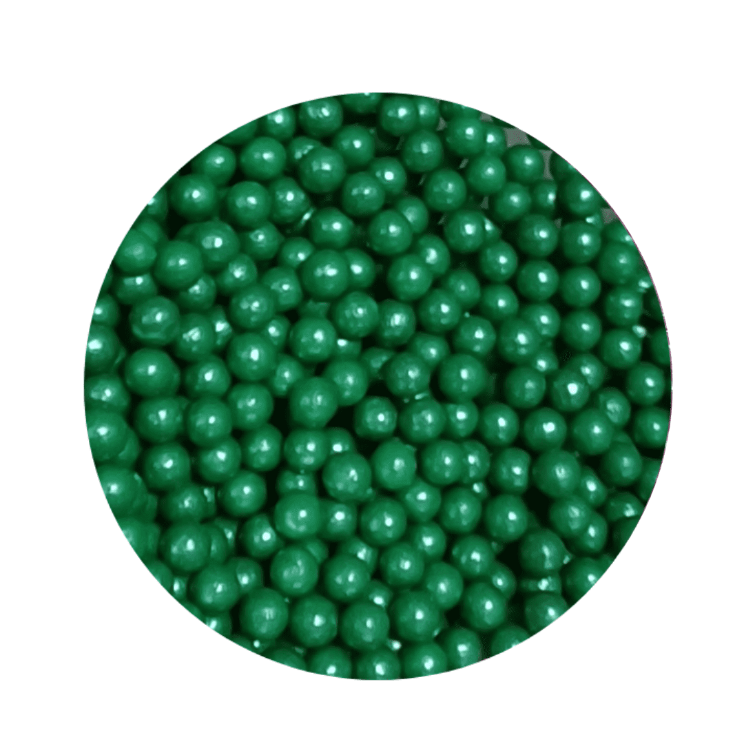 Perlas 6mm verdes 100grs