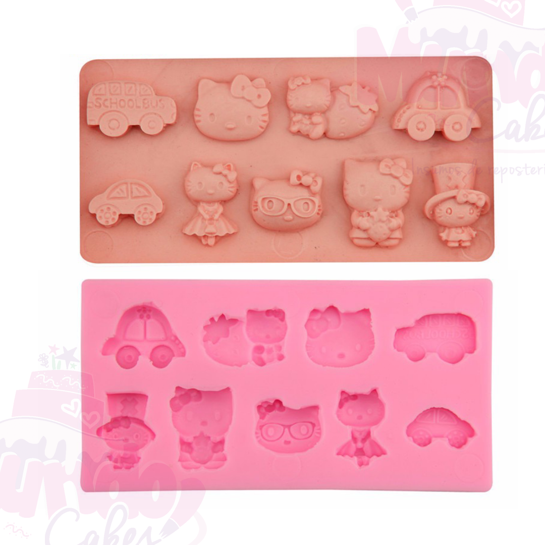 Molde silicona hello Kitty