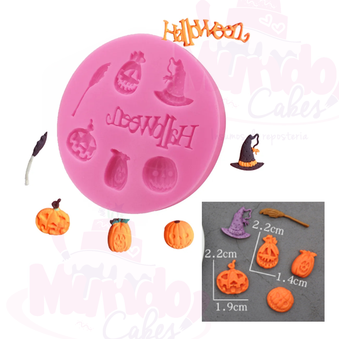 Molde silicona redondo halloween