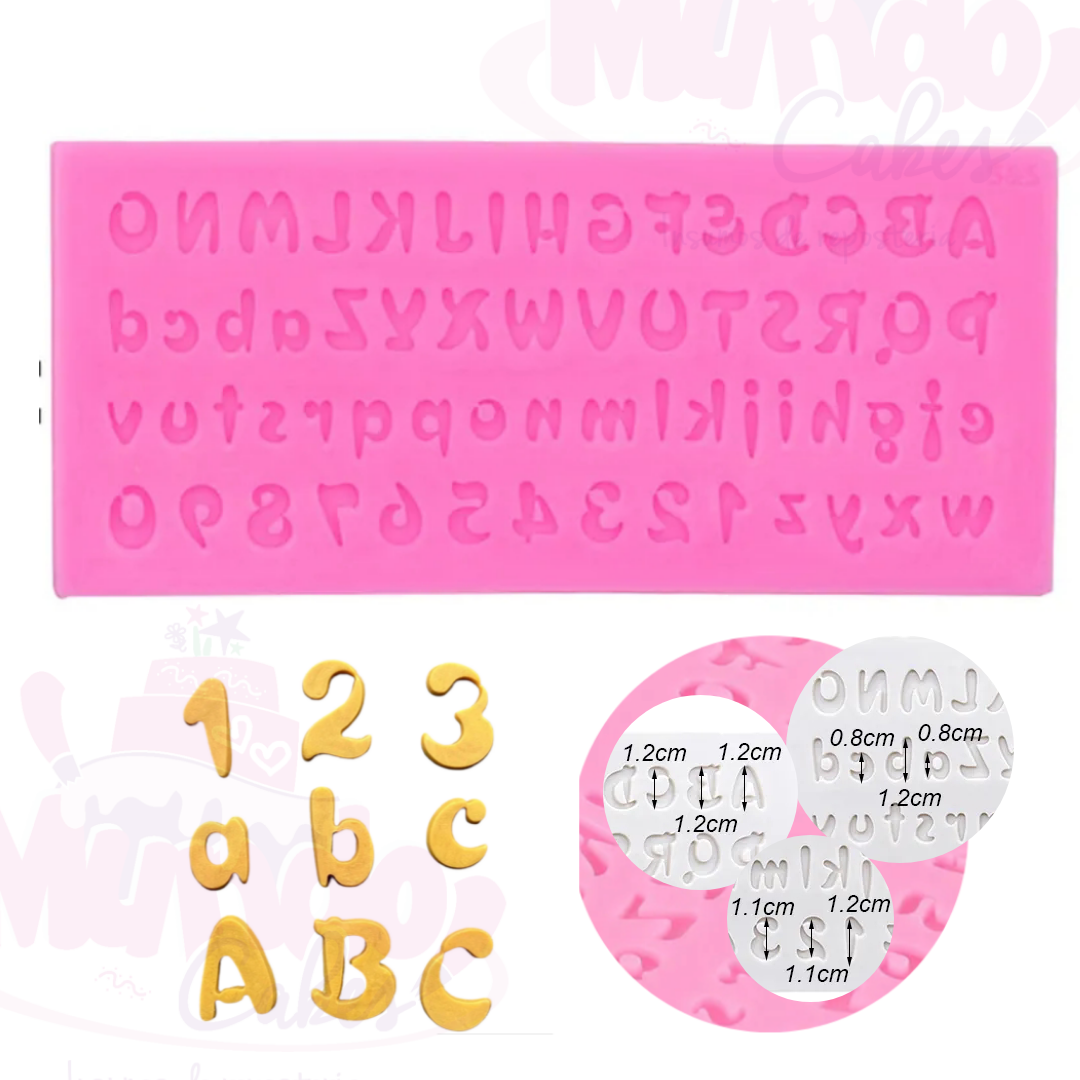 Molde letras tipo Disney 1cm aprox