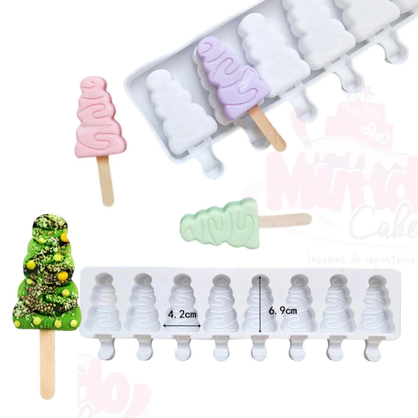 Molde 8 paletas árbol