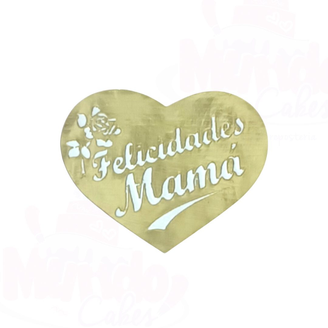 100 etiquetas feliz día de la mama Dorada