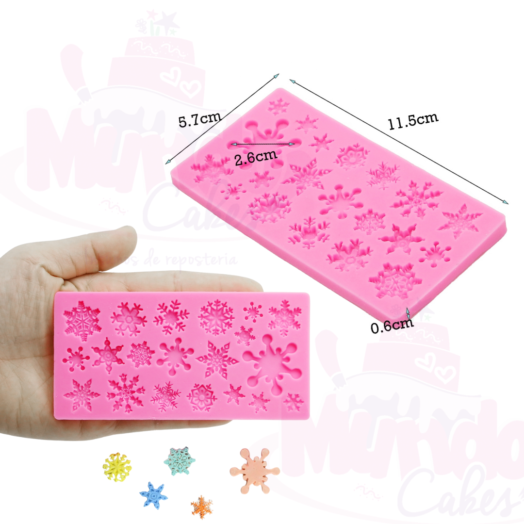 Molde silicona minis como de nieve