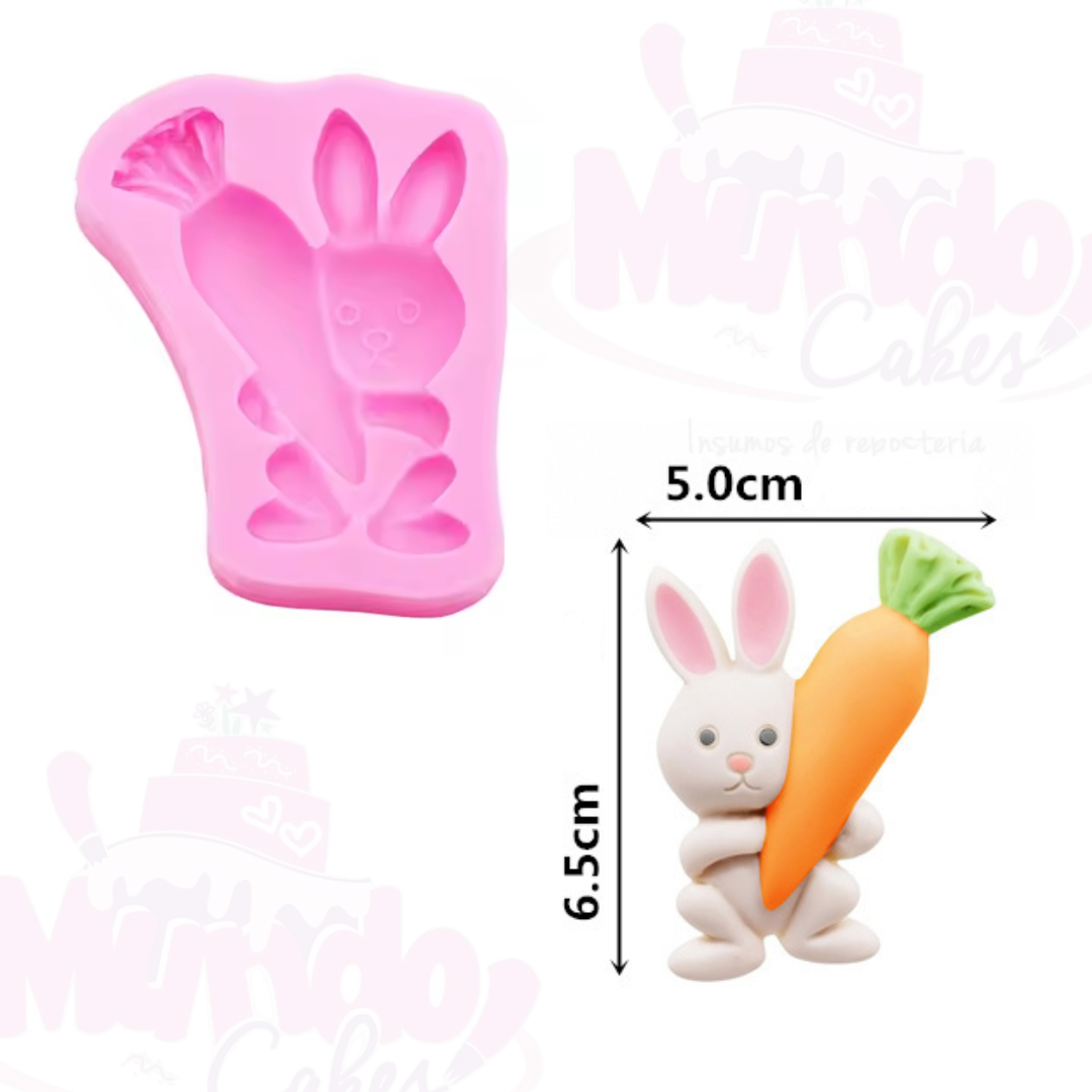 Molde conejo zanahoria