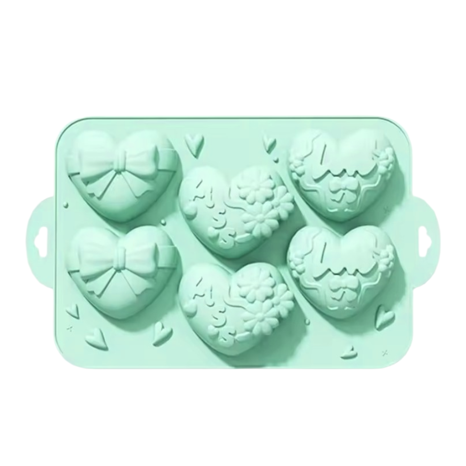 Molde silicona corazones love